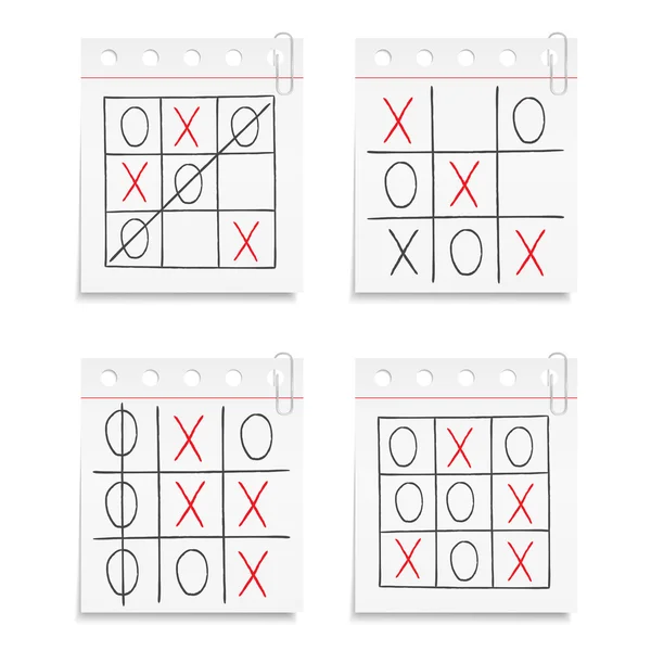 Gry Tic Tac Toe gry — Wektor stockowy