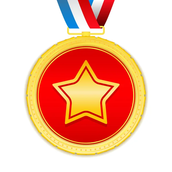 Medaille mit Stern — Stockvektor