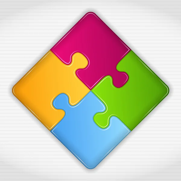 Puzzle Square — Stock Vector