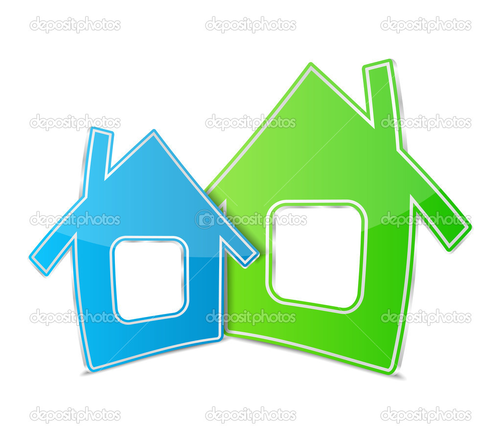 Abstract house icon on white background, design elements for your logo, vector eps10 illustration