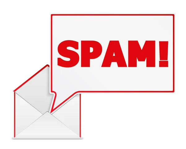 Spam in de envelop — Stockvector