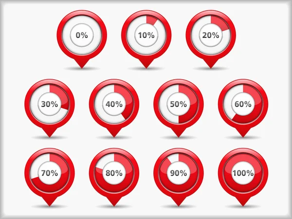 Indicadores de progreso — Archivo Imágenes Vectoriales
