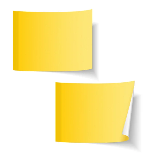 Notas de papel amarillo — Archivo Imágenes Vectoriales