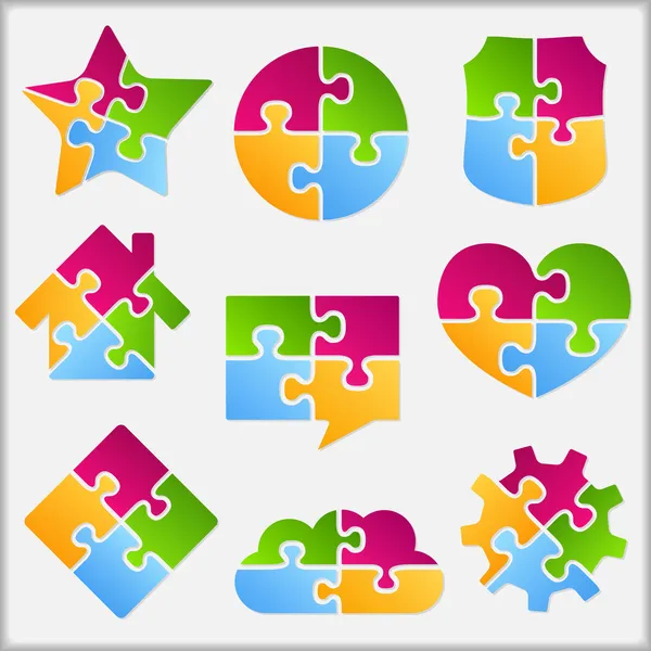 Objets Puzzle — Image vectorielle