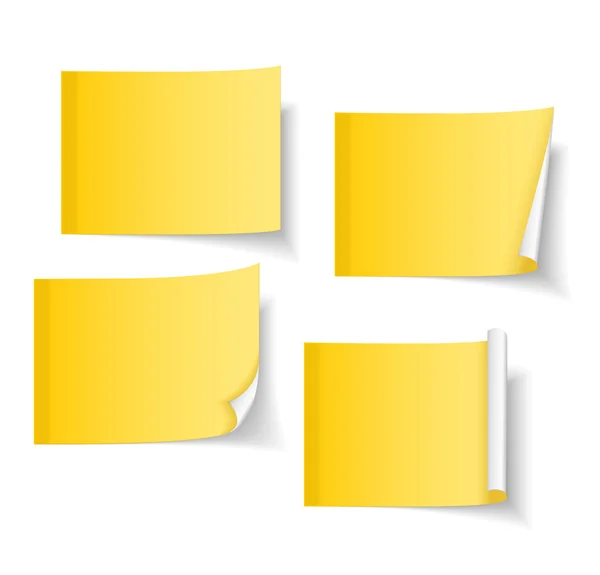 Gele kleverige nota 's — Stockvector