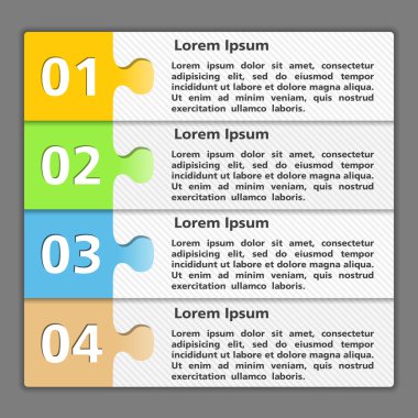 puzzle parçaları tasarım şablonu