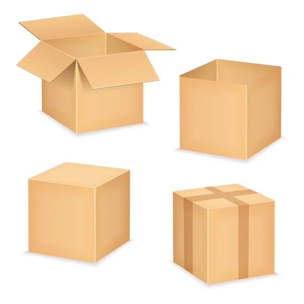 Cardboard Boxes — Stock Vector