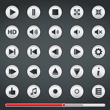 media player düğmeleri
