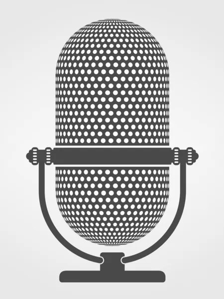 Силуэт микрофона — стоковый вектор