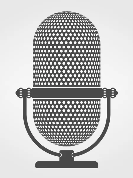 Silhouette de microphone — Image vectorielle