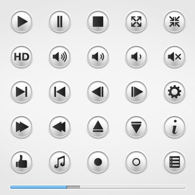 Media player düğmeleri
