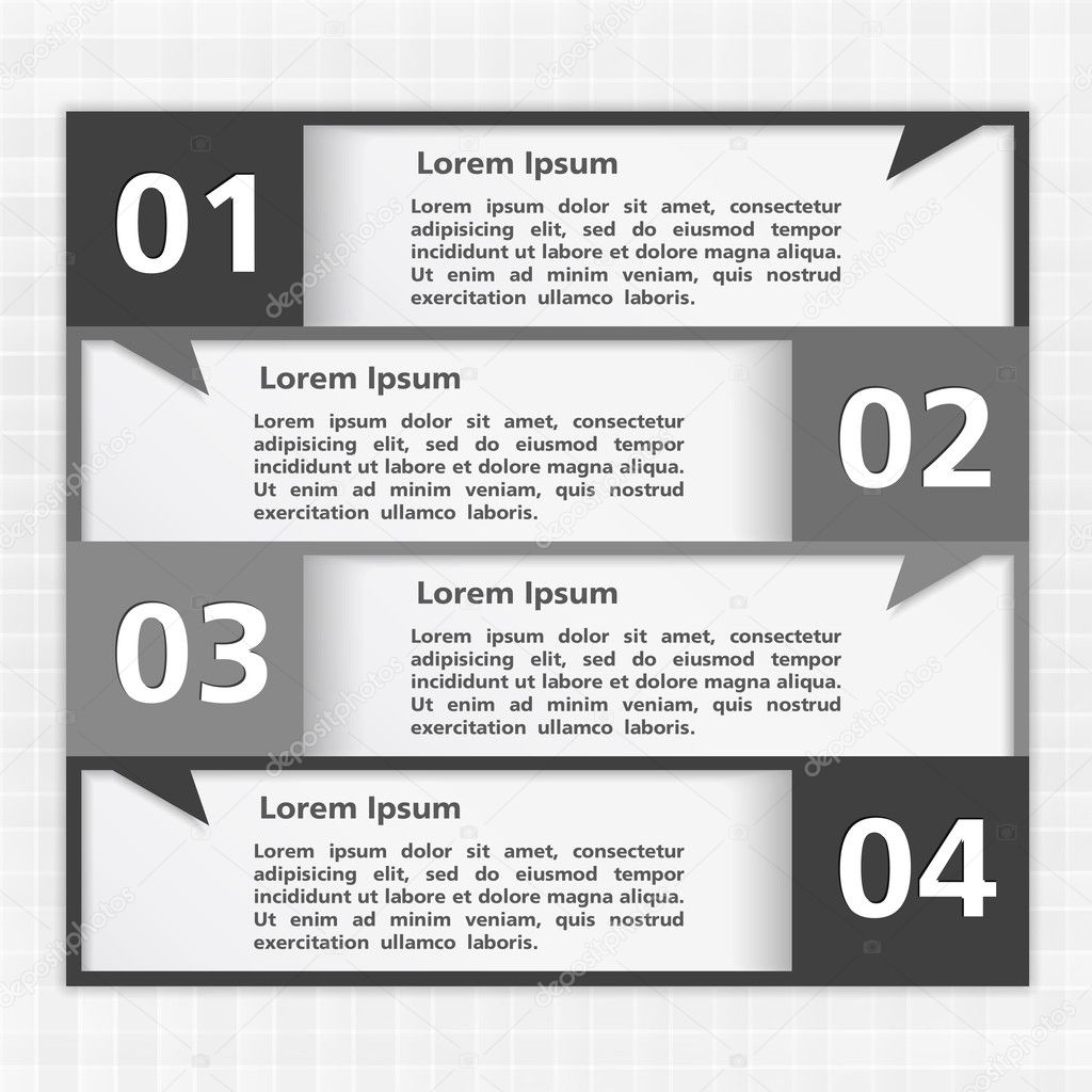 Design Template with Four Elements