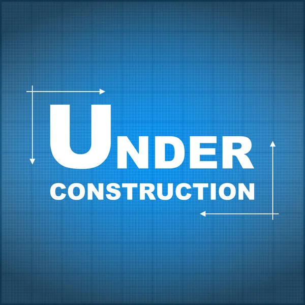 Under construction blueprint — Stock Vector