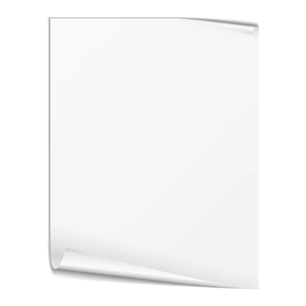Arkusz białego papieru — Wektor stockowy