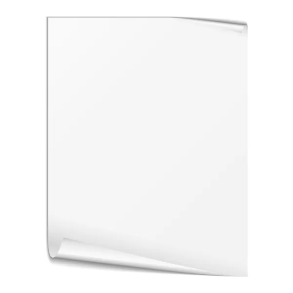 White Paper Sheet — Stock Vector