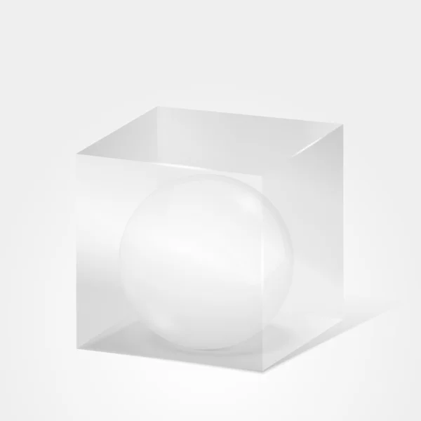 Esfera em Cubo — Vetor de Stock