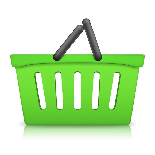 Carrinho de compras verde — Vetor de Stock