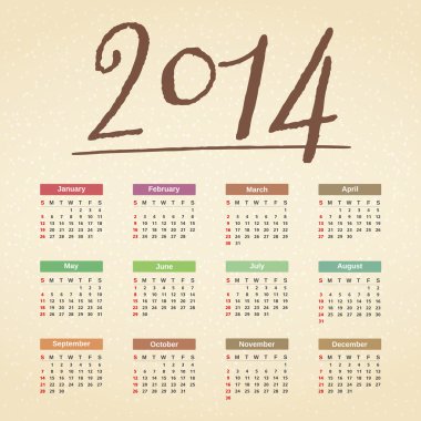 2014 takvim