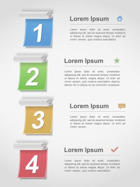 Dört elementten oluşan tasarım şablonu