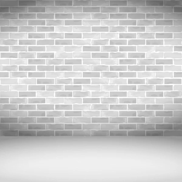 White Brick Wall — Stock Vector