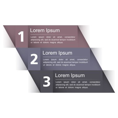 Üç unsurlar ile modern tasarım şablonu