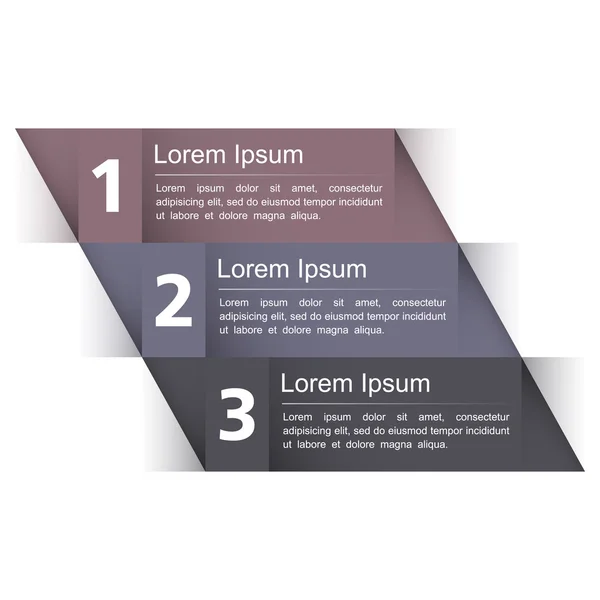 Plantilla de diseño moderno con tres elementos — Vector de stock