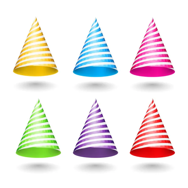 Striped Party Hats — Stock Vector