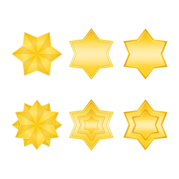 Gouden sterren pictogram — Stockvector