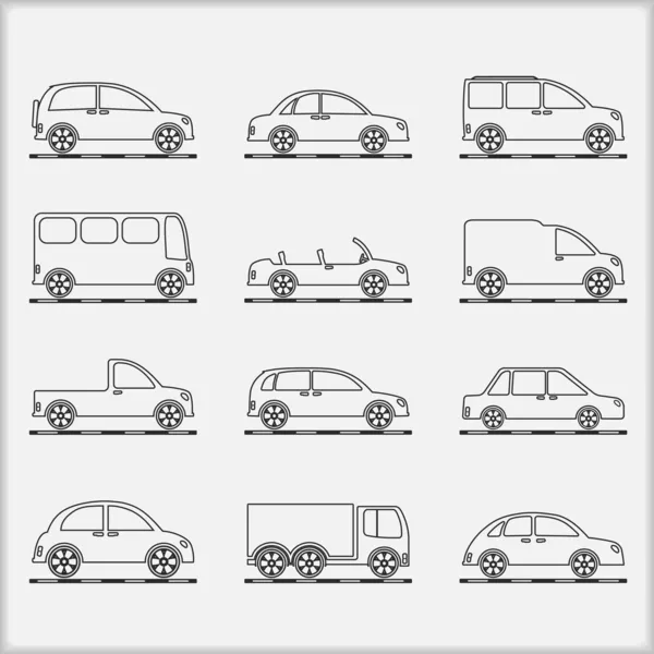 Cars Icons — Stock Vector