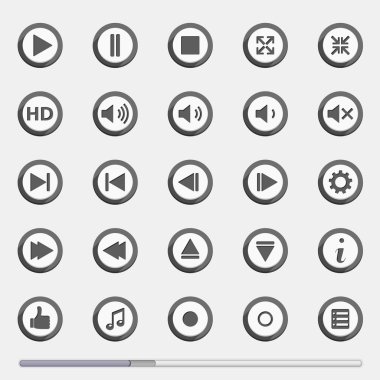 Media player düğmeleri