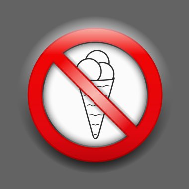 No Ice Cream Sign clipart