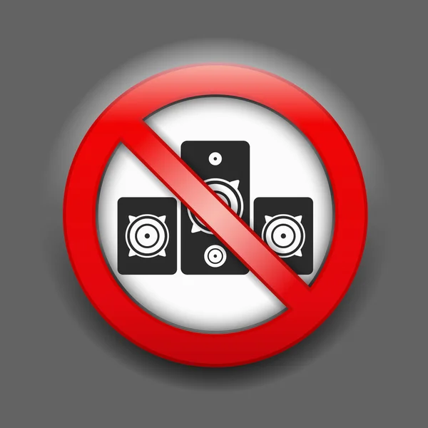 No Music Sign — Stock Vector