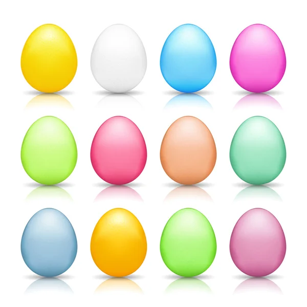 Colored Easter Eggs — Stock Vector