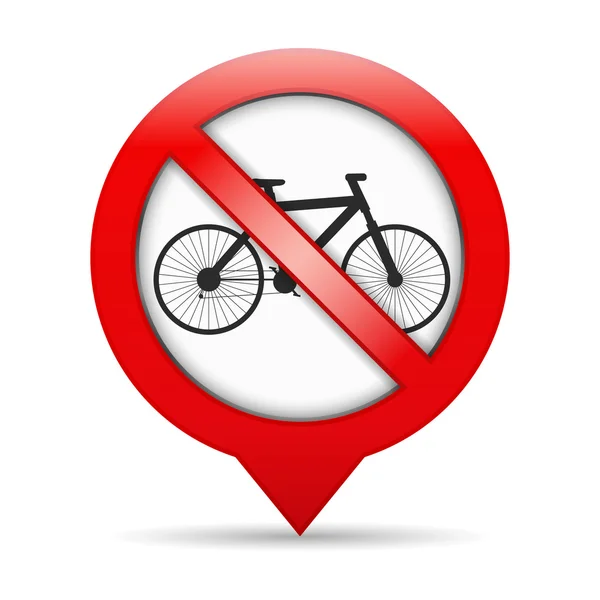 No hay señal de bicicleta — Vector de stock