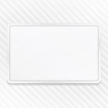 çizgili arka plan üzerinde beyaz bir çerçeve