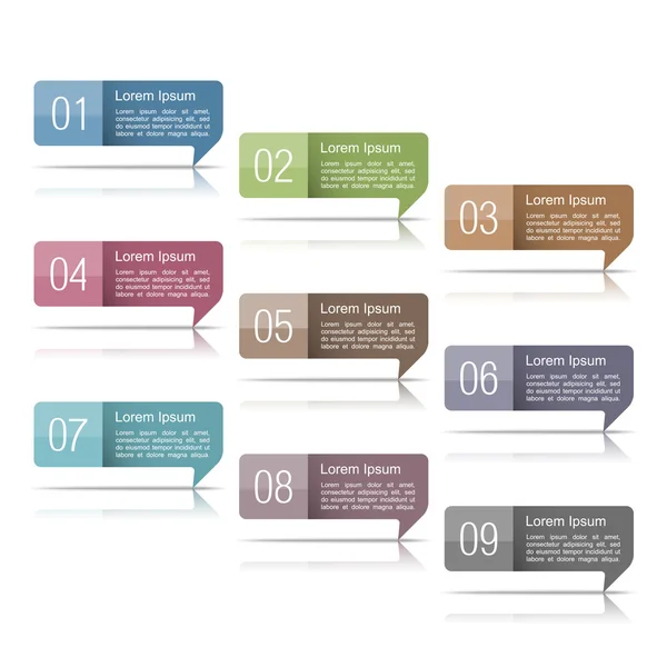 Éléments de conception avec numéros — Image vectorielle