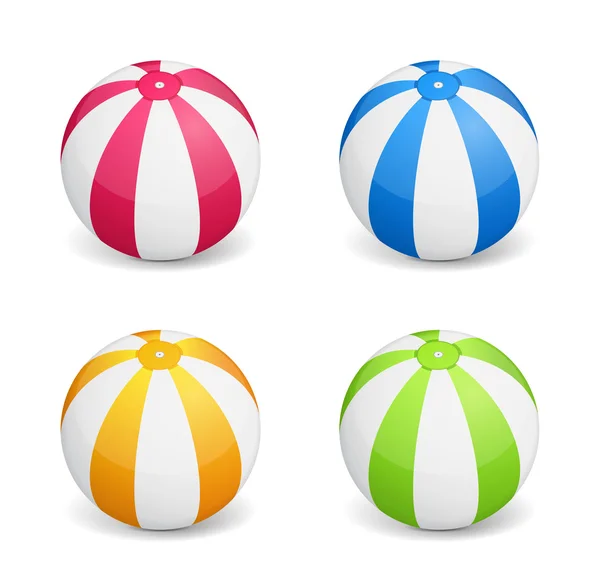 Bolas de playa — Vector de stock