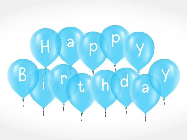 Ballons avec salutations d'anniversaire — Image vectorielle