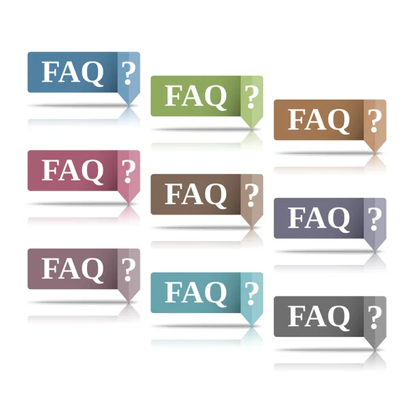 FAQ Símbolos — Vector de stock