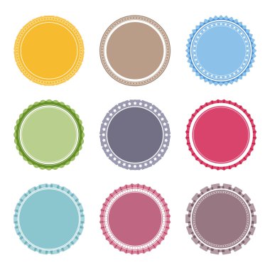 boş yuvarlak etiketleri