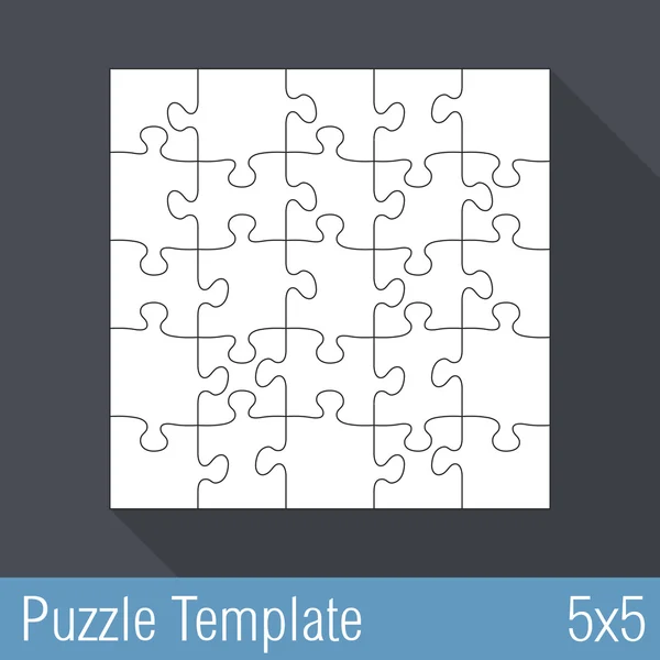 Modèle de puzzle 25 pièces — Image vectorielle