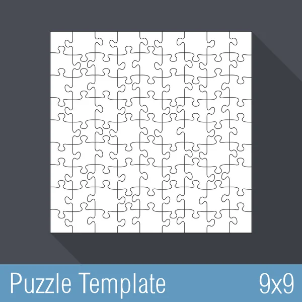 Modelo de Puzzle 9x9 — Vetor de Stock