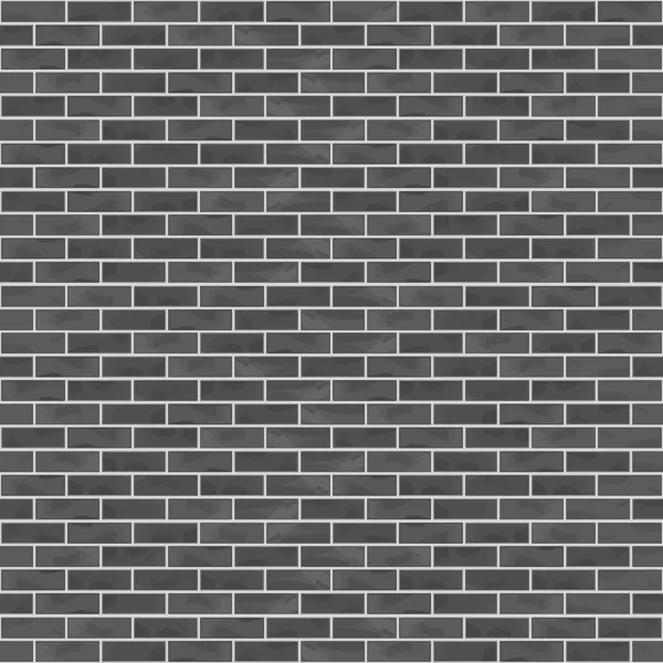 Seamless Black Brick Wall — Stock Vector