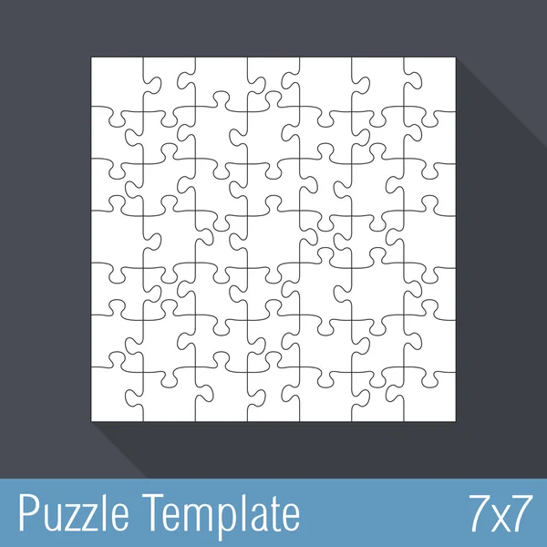 Puzzle-Vorlage 7x7 — Stockvektor