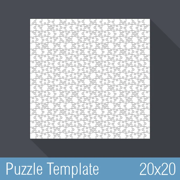 Modelo de Puzzle 20x20 — Vetor de Stock