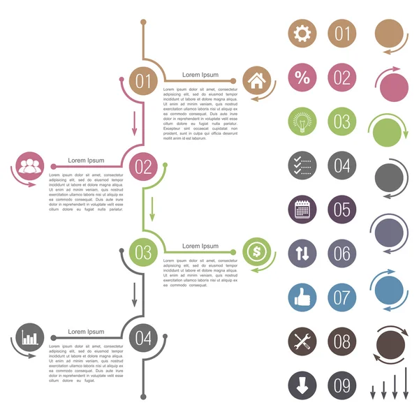 Diseño de línea de tiempo — Archivo Imágenes Vectoriales