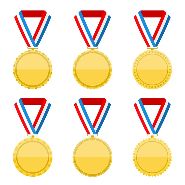 Medallas de oro — Archivo Imágenes Vectoriales