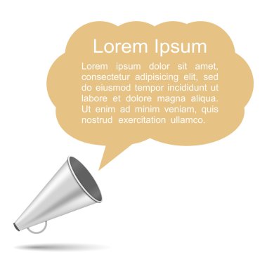 Konuşma baloncuklu megafon