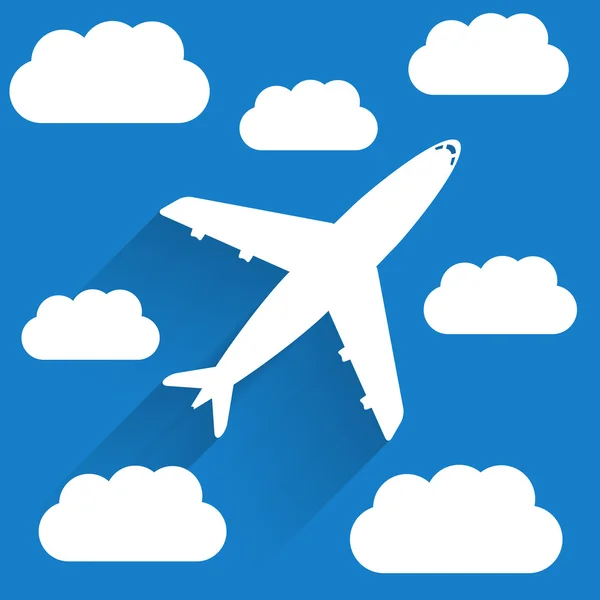 Airplane in Sky — Stock Vector