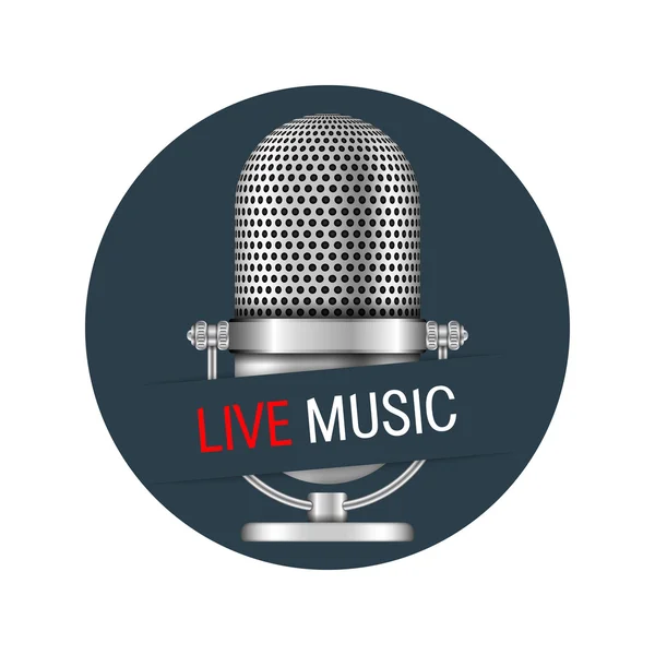 Live Music Banner — Stock Vector